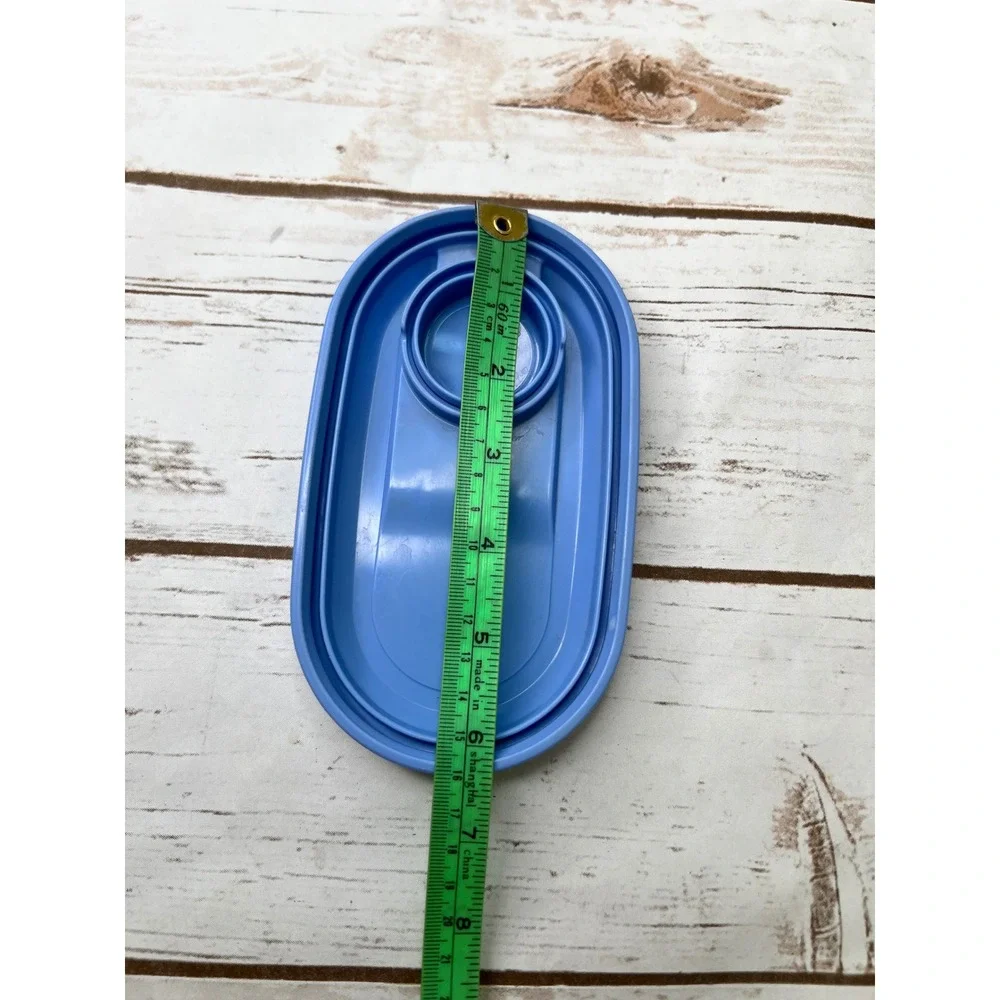 Tupperware Modular Mate Oval Pour Seal Replacement Lid Blue 2010D-1 7.25x3.75in